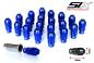 Preview: SIX-Performance Racing Radmuttern Set Blau Anti Theft