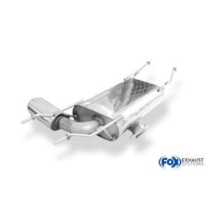 FOX EDELSTAHL MX5 ND Endschalldämpfer Quer Ausgang Rechts - 115x85 TYP 32