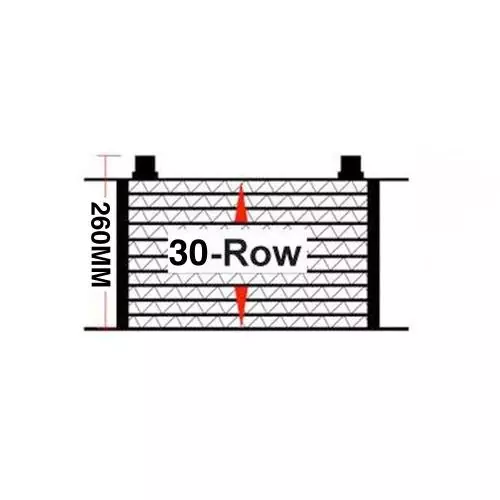 UNIVERSAL 30 ROWS OIL COOLER DASH 10 FRONT