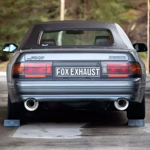 FOX EDELSTAHL ABGASANLAGE AB KAT MAZDA RX-7 FC S5 TURBO 89-91 TYP10 L/R