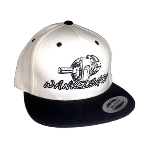 WANKELSHOP CAP SNAPBACK WHITE BLACK