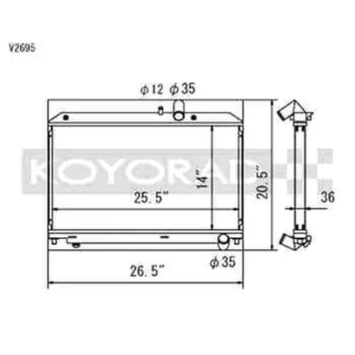 KOYO RX8 04-08 36mm ALU RADIATOR